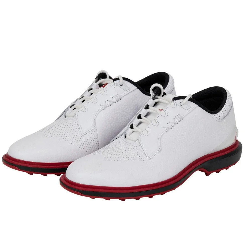 Nike Air Jordan ADG 5 Men's White-Red-Black Golf Shoes SZ: 8 FQ6642-103 NWOB